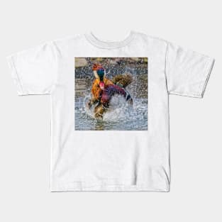 Mandarin Duck Splashing Kids T-Shirt